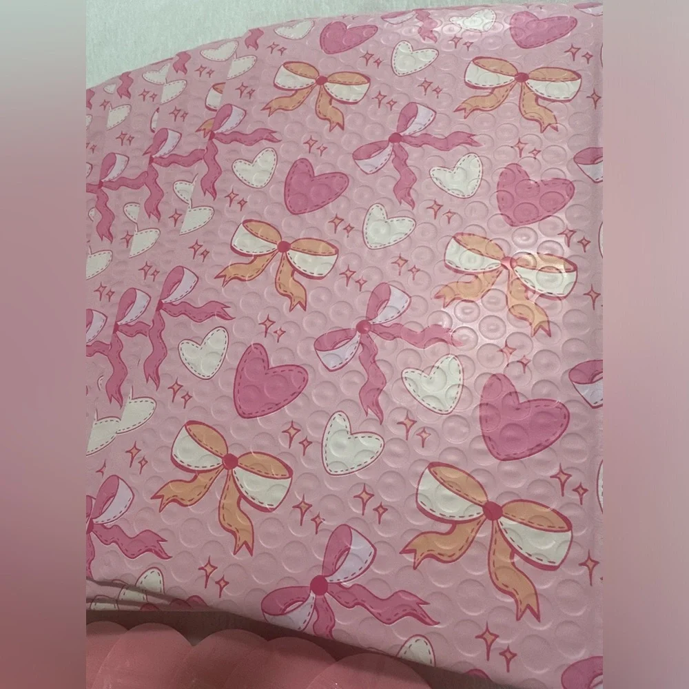 Pink Bows & Hearts Bubble Mailers & Shipping Supplies Set 🎀💕